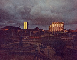 Wieczorna panorama z tarasu