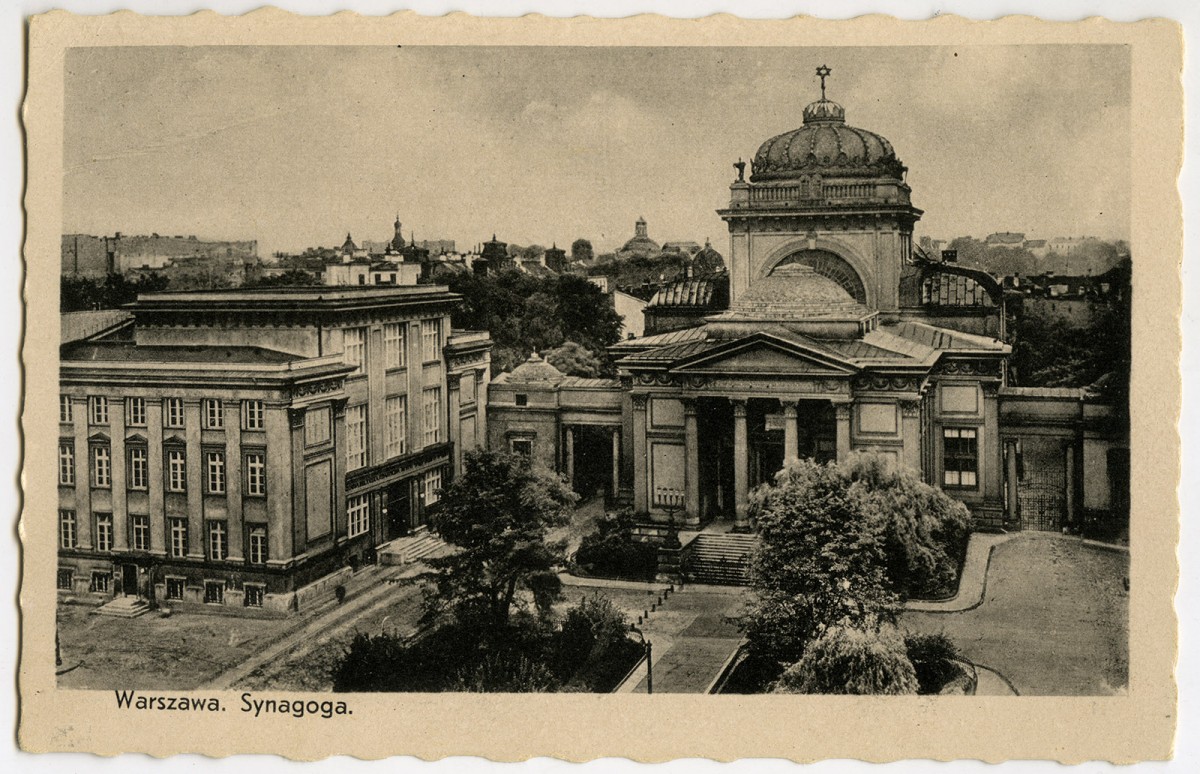 Pocztówka z Wielką Synagogą